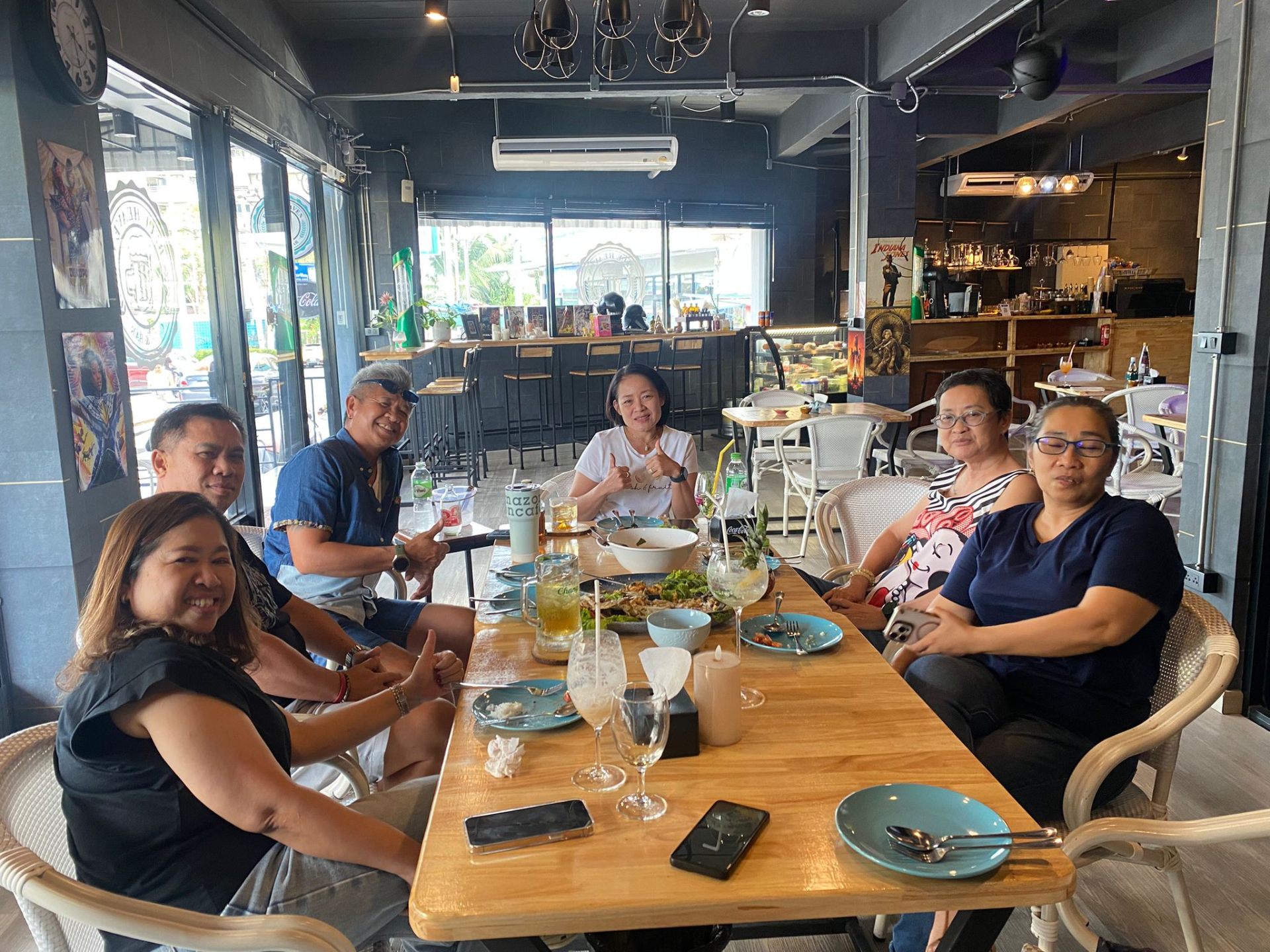 Guests inside Blue Heaven Cafe and Bar